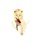 Happy Cat Girl 2（個別スタンプ：6）