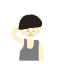 タンクトップとマッシュの男（個別スタンプ：36）