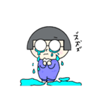 おかっぱメガネっ子 #1（個別スタンプ：5）