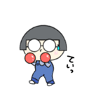 おかっぱメガネっ子 #1（個別スタンプ：6）