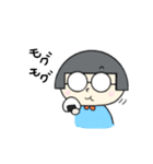 おかっぱメガネっ子 #1（個別スタンプ：15）