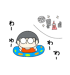おかっぱメガネっ子 #1（個別スタンプ：16）