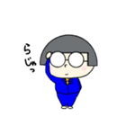 おかっぱメガネっ子 #1（個別スタンプ：24）
