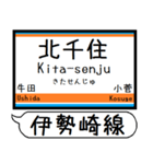 伊勢崎線 亀戸線 駅名 シンプル＆いつでも（個別スタンプ：9）