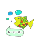 カラフル魚（個別スタンプ：4）