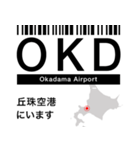 日本の空港 3レターコード Vol.2【飛行機】（個別スタンプ：1）