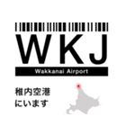 日本の空港 3レターコード Vol.2【飛行機】（個別スタンプ：3）