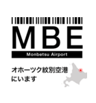 日本の空港 3レターコード Vol.2【飛行機】（個別スタンプ：4）