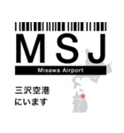 日本の空港 3レターコード Vol.2【飛行機】（個別スタンプ：7）