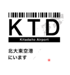 日本の空港 3レターコード Vol.2【飛行機】（個別スタンプ：34）
