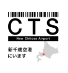 日本の空港 3レターコード Vol.1【飛行機】（個別スタンプ：1）