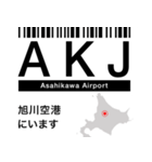 日本の空港 3レターコード Vol.1【飛行機】（個別スタンプ：3）