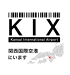 日本の空港 3レターコード Vol.1【飛行機】（個別スタンプ：18）