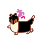 コリー犬アートスタンプ（個別スタンプ：1）