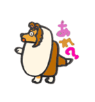 コリー犬アートスタンプ（個別スタンプ：14）