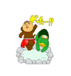 『ゆざえもん』『おゆっきー』 温泉コラボ（個別スタンプ：14）