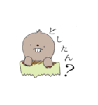ゆるふわ動物と人間たち。（個別スタンプ：3）