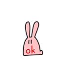 はっきりと伝えるうさぎ（個別スタンプ：1）