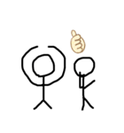手書き棒人間 ちょいおもしろ（個別スタンプ：2）
