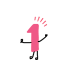 かわいい数字人間（個別スタンプ：2）