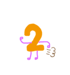 かわいい数字人間（個別スタンプ：3）