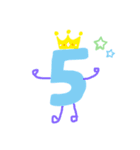 かわいい数字人間（個別スタンプ：6）