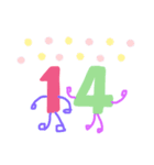 かわいい数字人間（個別スタンプ：15）