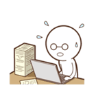 白メガネさん（個別スタンプ：36）