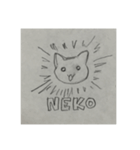 てがきのねこです。（個別スタンプ：8）