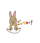 阿波弁うさぎ(茶)（個別スタンプ：15）