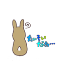 阿波弁うさぎ(茶)（個別スタンプ：16）