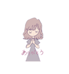 おしゃれな女の子（個別スタンプ：3）