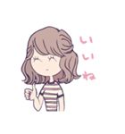 おしゃれな女の子（個別スタンプ：4）