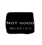 モノクロシンプル英語メッセージ（個別スタンプ：19）
