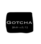 モノクロシンプル英語メッセージ（個別スタンプ：22）