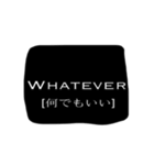モノクロシンプル英語メッセージ（個別スタンプ：24）