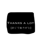 モノクロシンプル英語メッセージ（個別スタンプ：31）