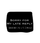 モノクロシンプル英語メッセージ（個別スタンプ：32）