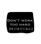モノクロシンプル英語メッセージ（個別スタンプ：34）