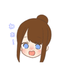 何もわからないまま作った女の子スタンプ（個別スタンプ：5）