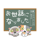 猫の学校、黒板メッセージ（個別スタンプ：8）