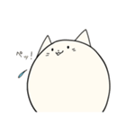 まるいにゃんこ ～しろにゃん～（個別スタンプ：34）