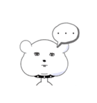 シロ、クマさんの日常。（個別スタンプ：11）