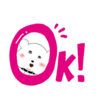 シロ、クマさんの日常。（個別スタンプ：15）