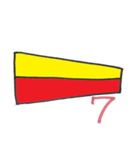 手書き国際信号旗（個別スタンプ：7）