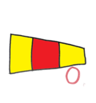 手書き国際信号旗（個別スタンプ：10）