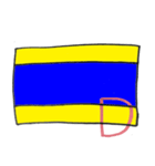 手書き国際信号旗（個別スタンプ：14）