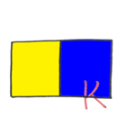 手書き国際信号旗（個別スタンプ：21）