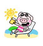 豚の仲間たち -enjoy summer-（個別スタンプ：27）
