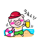 豚の仲間たち -enjoy summer-（個別スタンプ：37）